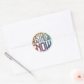 Nostalgie naar Logo Ronde Sticker (Envelop)
