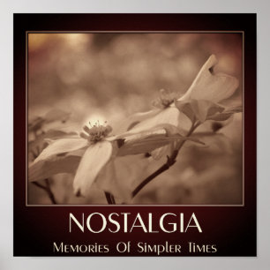 Nostalgie Sepia Kornoelje Bloesem Poster