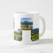 Nostalgie vakantie personaliseren grote koffiekop (Voorkant rechts)