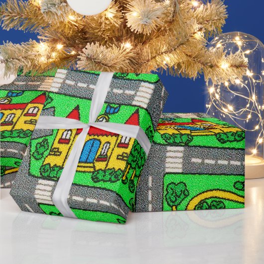 Nostalgie van 90 jaar, tapijtvloed van het spoor cadeaupapier (Feestdagen)