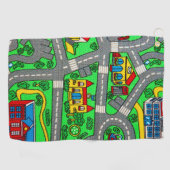 Nostalgie van 90 jaar, tapijtvloed van het spoor golfhanddoek (Horizontaal)