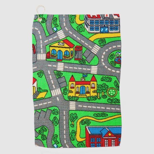 Nostalgie van 90 jaar, tapijtvloed van het spoor golfhanddoek (Voorkant)