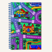 Nostalgie van 90 jaar, tapijtvloed van het spoor notitieboek (Voorkant)