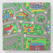 Nostalgie van 90 jaar, tapijtvloed van het spoor stenen onderzetter (Voorkant)