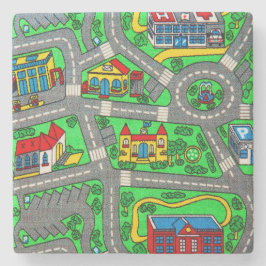 Nostalgie van 90 jaar, tapijtvloed van het spoor stenen onderzetter