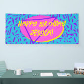 Nostalgisch 90's 'Birthday Banner' Spandoek (Beurs)