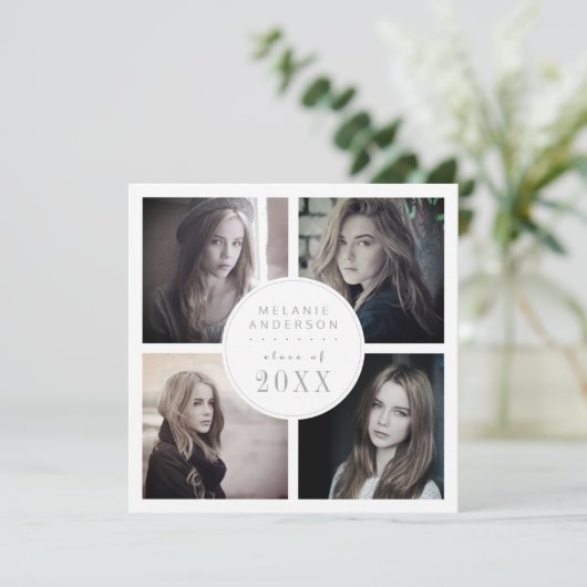 Nostalgisch Afstuderen Instagram Style Fotocollage Kaart (Staand voorkant)