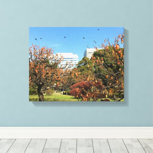 Nostalgisch Autumn Sky Canvas Afdruk (Insitu (Houten vloer))