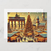 Nostalgisch Berlins Kerstontwerp – Kerstmagie Feestdagenkaart (Voorkant / Achterkant)