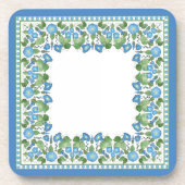 Nostalgisch blauw bliksem Reeks Onderzetters (Voorkant)