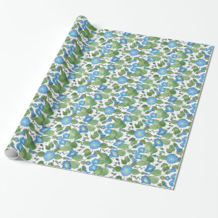 Nostalgisch blauw blikvangpapier voor de ochtend cadeaupapier