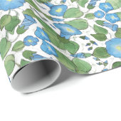 Nostalgisch blauw blikvangpapier voor de ochtend cadeaupapier (Rol Hoek)