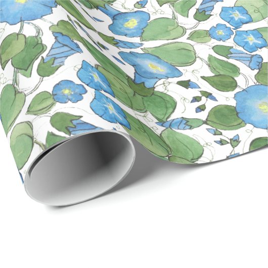 Nostalgisch blauw blikvangpapier voor de ochtend cadeaupapier (Rol Hoek)