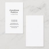 Nostalgisch design minimalistisch platte retro ren visitekaartje (Voorkant / Achterkant)