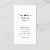 Nostalgisch design minimalistisch platte retro ren visitekaartje (Voorkant)