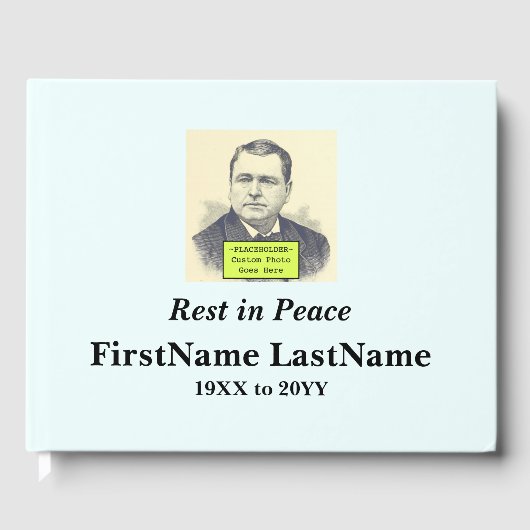 Nostalgisch en Elegant Memorial Gastenboek (Voorkant)