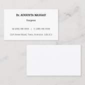 Nostalgisch,  en Klassiek Visitekaartje (Voorkant / Achterkant)