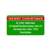 Nostalgisch en klassiek "VROLIJK KERSTFEEST" Etiket (Voorkant)