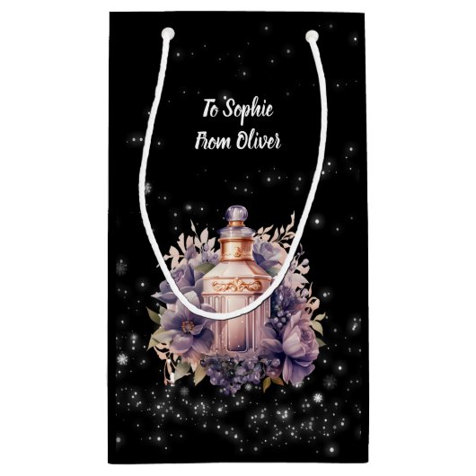 Nostalgisch en luxe Vrolijk Kerstfeest Klein Cadeauzakje (Achterkant)