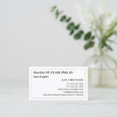 Nostalgisch en openbaar ministerie Visitekaartje (Staand voorkant)