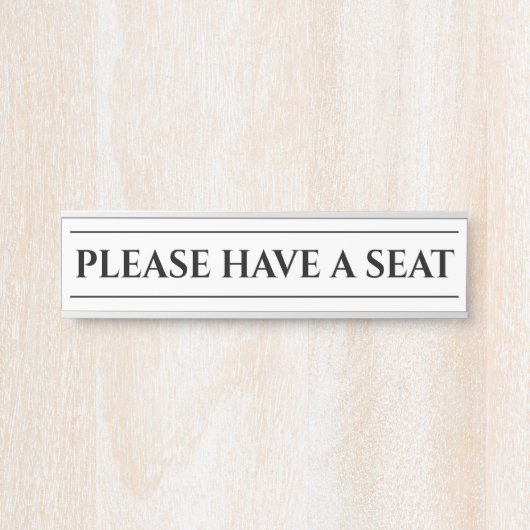 Nostalgisch en oud Fashioned "GELIEVE EEN ZITTING  Deurbordje (Voorkant)