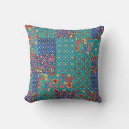  Nostalgisch Faux Patchwork Patroonkussen Kussen