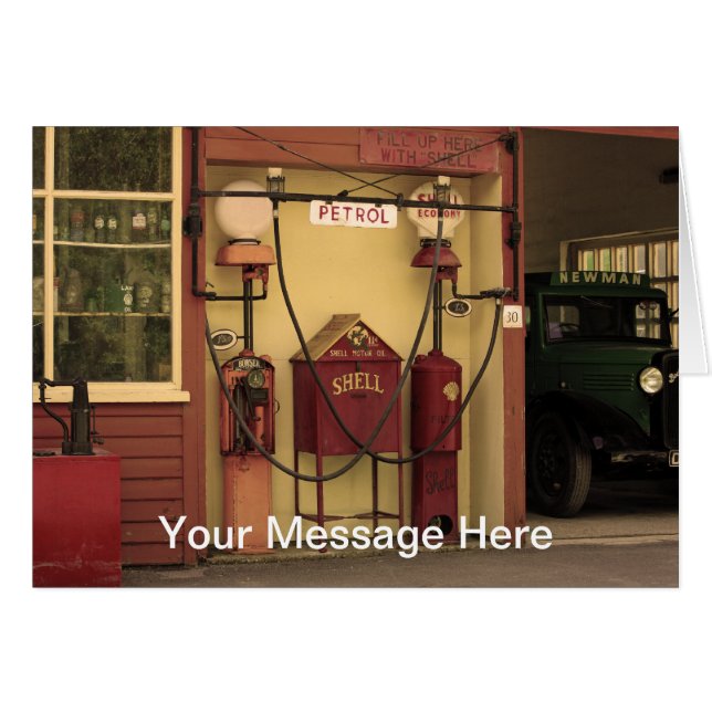 Nostalgisch gasstation (Voorkant Horizontaal)