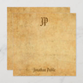 Nostalgisch gekalligrafeerd monogram  Sjabloon (Voorkant / Achterkant)