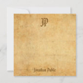 Nostalgisch gekalligrafeerd monogram  Sjabloon (Voorkant)