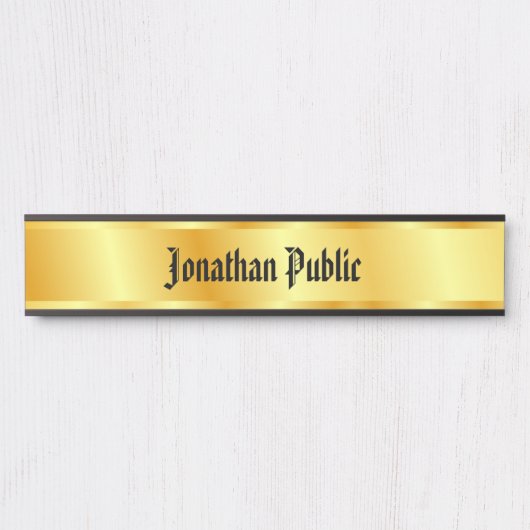 Nostalgisch gekalligrafeerd script Elegant Faux Go Deurbordje (Voorkant)