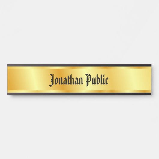 Nostalgisch gekalligrafeerd script Elegant Faux Go Deurbordje (Voorkant)