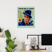 Nostalgisch geluk een dame zijn poster (Thuiskantoor)