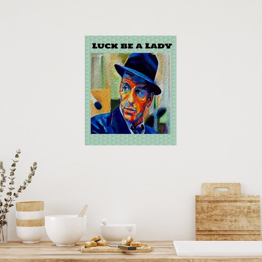 Nostalgisch geluk een dame zijn poster (Keuken)