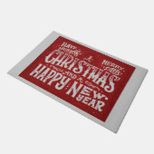 Nostalgisch "Heb jezelf een prettig kerstfeest" Deurmat (Schuin)
