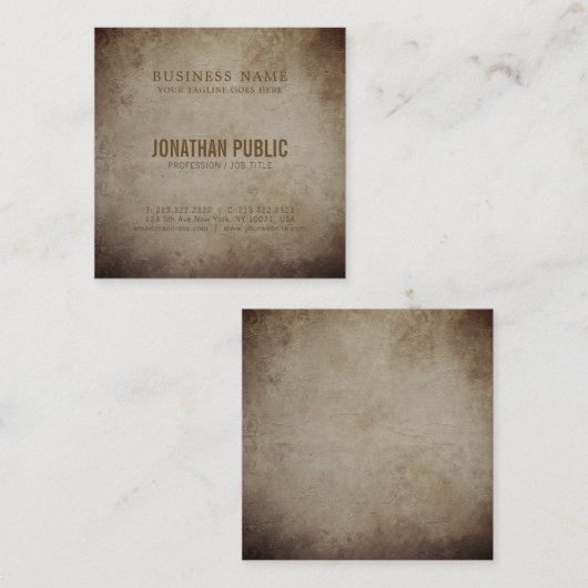 Nostalgisch Historisch overzicht designluxe Vierkante Visitekaartje (Voorkant / Achterkant)