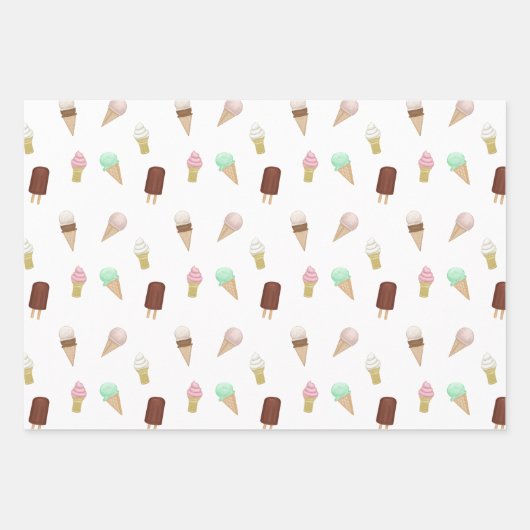 Nostalgisch ijssalon Verjaardagsfeest Inpakpapier Vel (Voorkant 2)