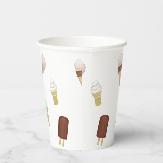 Nostalgisch ijssalon Verjaardagsfeest Papieren Bekers (Rechts)