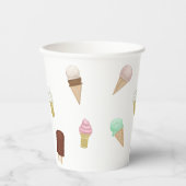 Nostalgisch ijssalon Verjaardagsfeest Papieren Bekers (Voorkant)