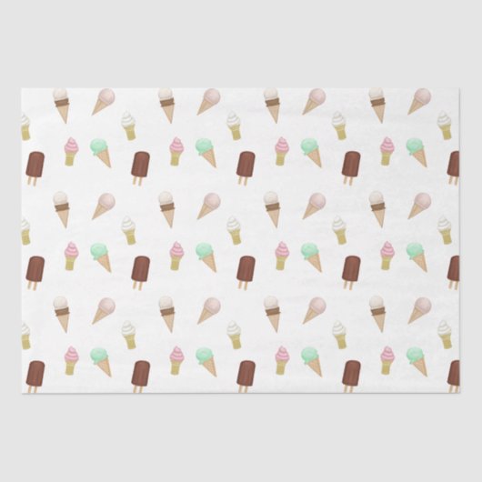 Nostalgisch ijssalon Verjaardagsfeest Tissuepapier (Voorkant)