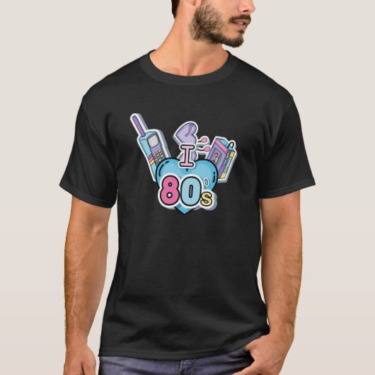 Nostalgisch ik hou van de 80-kanteling van het geh t-shirt (Voorkant)