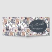 nostalgisch indigo blush floral Weddenboek Gastenboek (Volledig)
