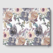 nostalgisch indigo blush floral Weddenboek Gastenboek (Achterkant)