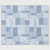 Nostalgisch Indigofilmpje voor patchwork Cadeaupapier (Vlak)