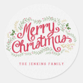 Nostalgisch Kerst sticker of envelopzegel