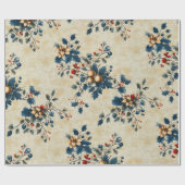 Nostalgisch kerstbloemeninpakpapier cadeaupapier (Vlak)