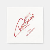 Nostalgisch kerstcadeaubericht Napkin Servet (Voorkant)