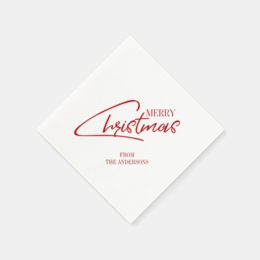 Nostalgisch kerstcadeaubericht Napkin Servet (Hoek)