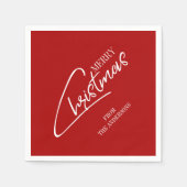 Nostalgisch kerstcadeaubericht Napkin Servet (Voorkant)