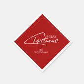 Nostalgisch kerstcadeaubericht Napkin Servet (Hoek)