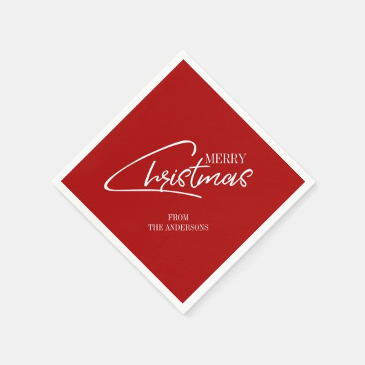 Nostalgisch kerstcadeaubericht Napkin Servet (Hoek)